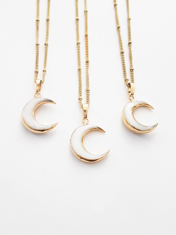 croissant de lune cha/îne argent bijoux boho collier lune collier empilable Collier croissant de lune argent 925 bijoux lune
