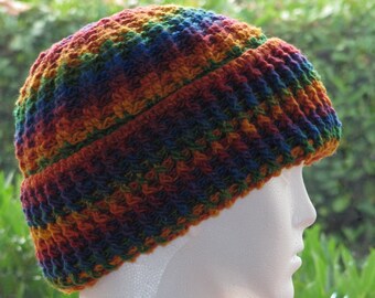 Instant Download Pattern For Thick Ribbed Cuffed Crochet Hat
