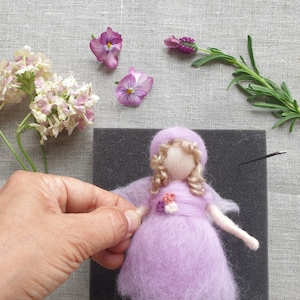 DIY Little Fairy Complete Beginners needle felting kit easy to follow guide gorgeous materials Lavender