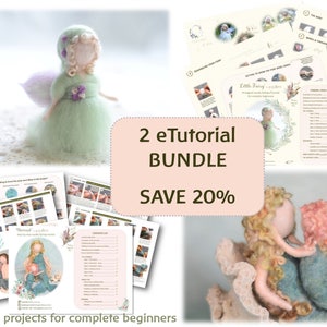 Mermaid and Little Fairy2 eTutorial BUNDLE 20 percent offWaldorf InspiredNeedle felted mermaid and fairy image 1