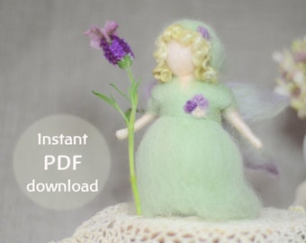 Fairy PDF download ** needle felting ** fairy pattern ** for complete BEGINNERS ** Waldorf-inspired doll pattern