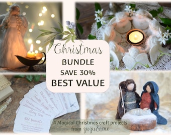 Christmas BUNDLE**BEST VALUE**30 percent off*Christmas craft*Tree topper Angel*Free 24 Advent Activity cards*Dancing Angels*Waldorf Inspired