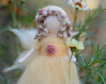 DIY Little Fairy kit - Choice of 4 colours - Complete Beginners needle felting craft kit - full colour photo instructions