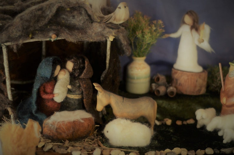 Nativity set Needle felting NATIVITY kit Needle felting pattern Beginners Nativity scene Mary Joseph Jesus image 8