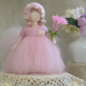 DIY Little Fairy Complete Beginners needle felting kit easy to follow guide gorgeous materials Pink