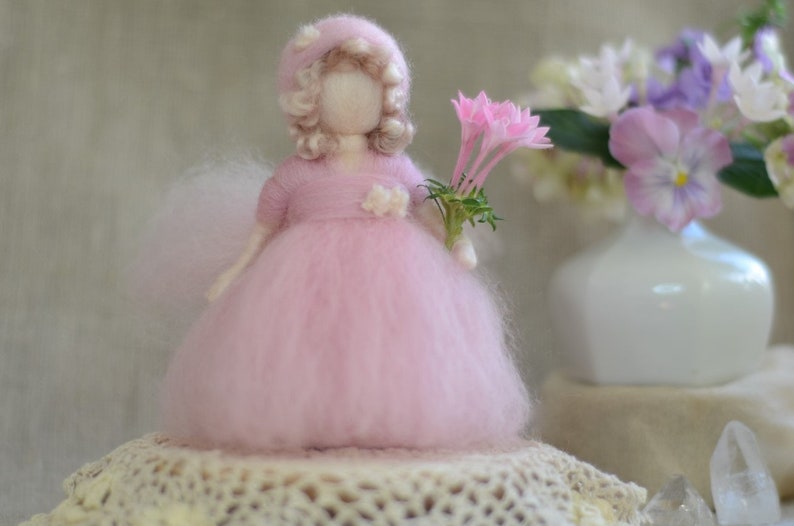 DIY Little Fairy Complete Beginners needle felting kit easy to follow guide gorgeous materials Pink