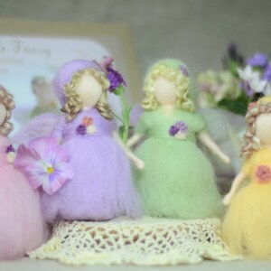 DIY Little Fairy kit Choice of 4 colours Complete Beginners needle felting craft kit full colour photo instructions image 3