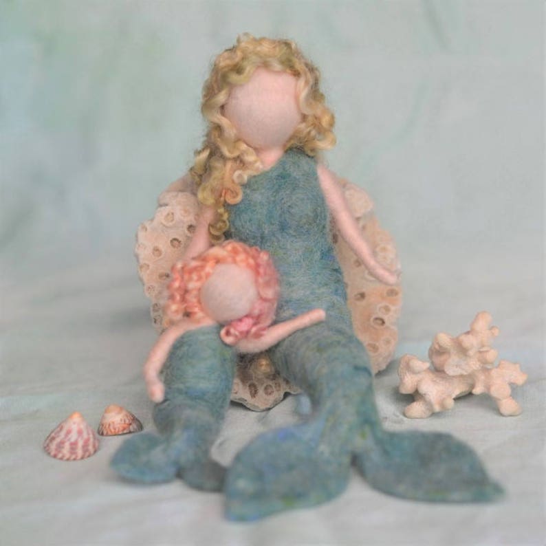 Mermaid and Little Fairy2 eTutorial BUNDLE 20 percent offWaldorf InspiredNeedle felted mermaid and fairy image 4