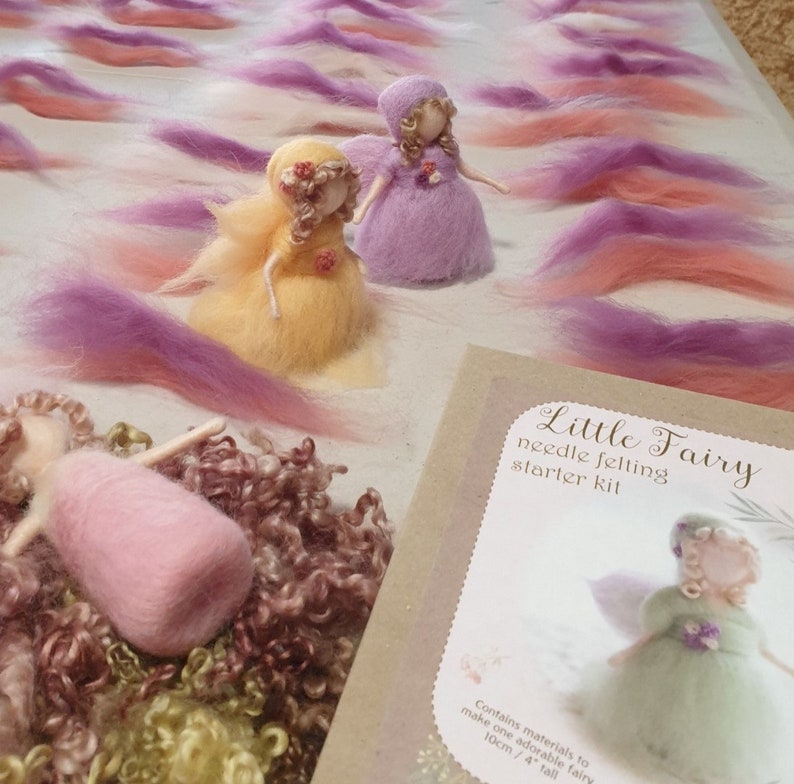 DIY Little Fairy Complete Beginners needle felting kit easy to follow guide gorgeous materials image 8