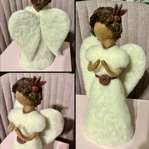 Christmas Angel Tree Topper eTutorial pattern pdf Waldorf Inspired Christmas craft fleece angel, tree topper angel Bild 9