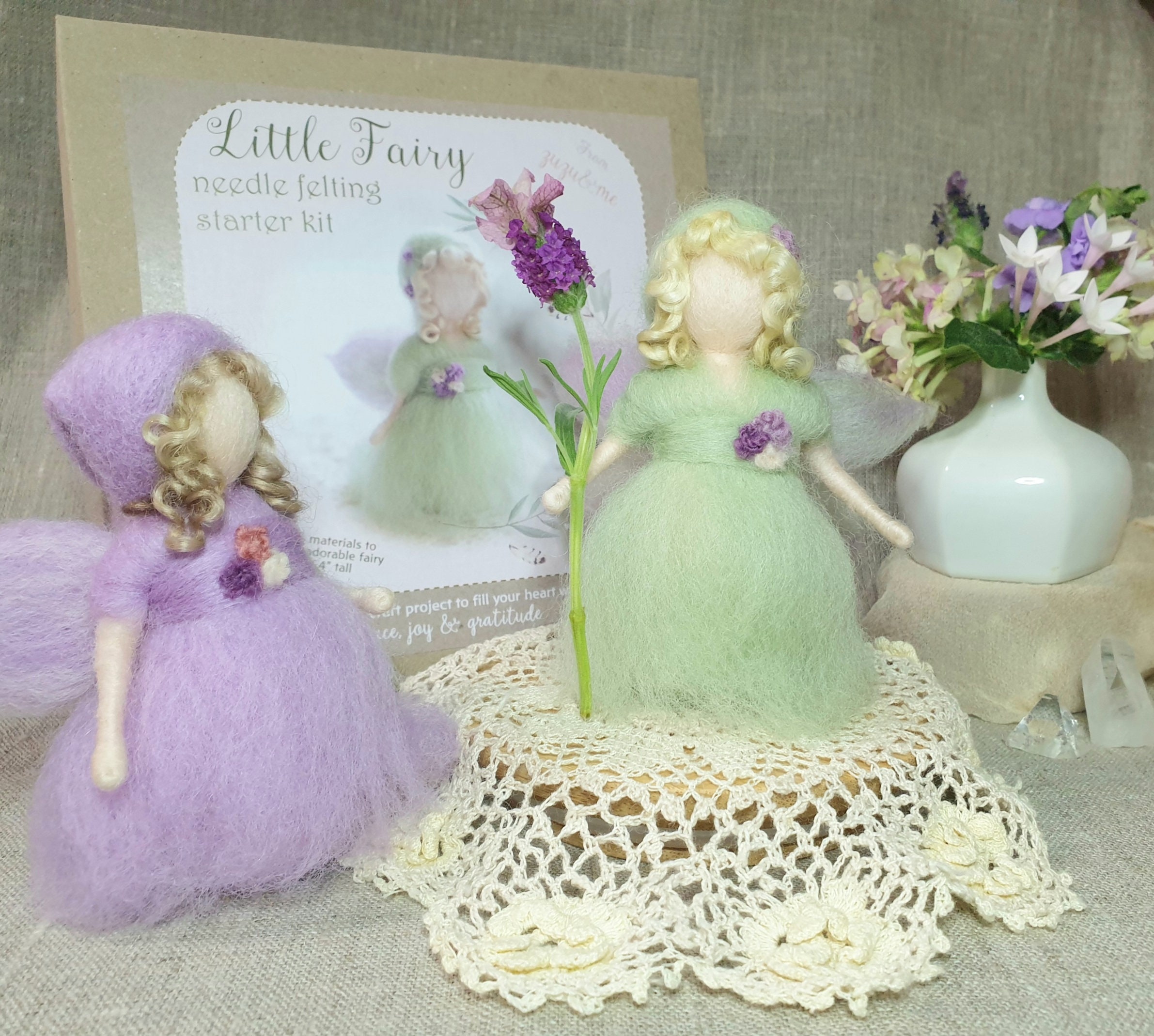 Needlework Arts, Crafts & Sewing Needle Felted Fairy Dolls Kit a Lovely Fairy Girls Complete