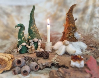 Gnomes Needle Felting Kit ** Amazing fibres & booklet ** Christmas Gnome ** Tomte ** Nisse ** Beginner project