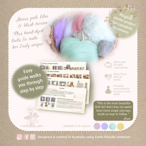 DIY Little Fairy Complete Beginners needle felting kit easy to follow guide gorgeous materials image 5