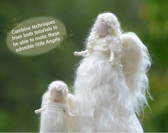 Christmas Angel Tree Topper AND Little Fairy Tutorial BUNDLE pattern pdf ** Christmas craft ** fleece angel, tree topper angel