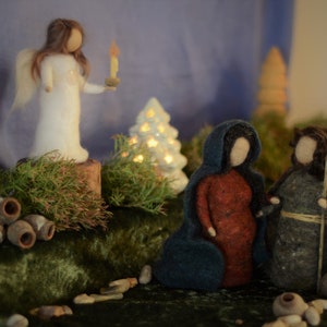 Nativity set Needle felting NATIVITY kit Needle felting pattern Beginners Nativity scene Mary Joseph Jesus image 9