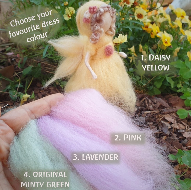 DIY Little Fairy kit Choice of 4 colours Complete Beginners needle felting craft kit full colour photo instructions image 9