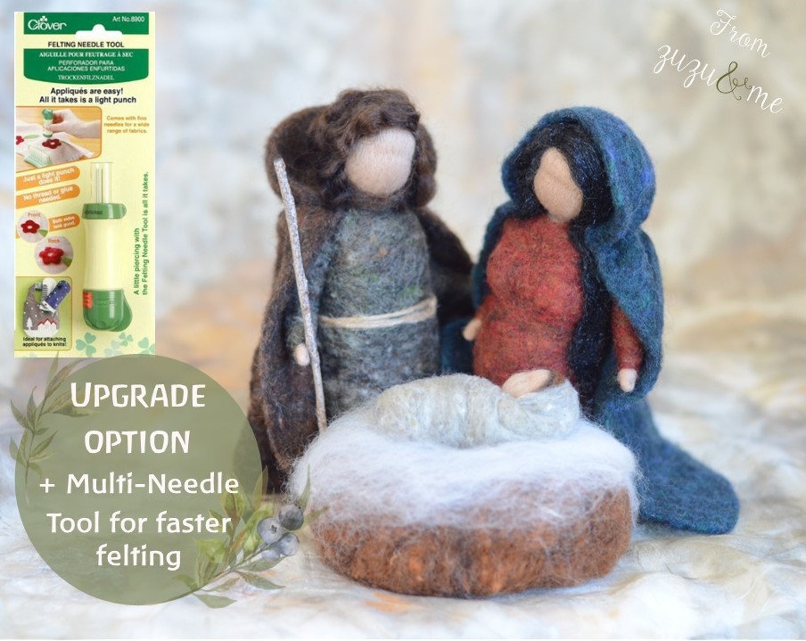 Nativity Set Needle Felting NATIVITY Kit Needle Felting Etsy Australia