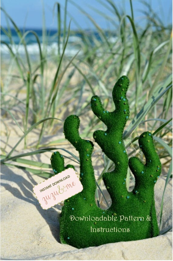 Felt Seaweed Sewing Pattern DOWNLOADABLE PDF Felt Seascape Walford