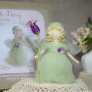 DIY Little Fairy Complete Beginners needle felting kit easy to follow guide gorgeous materials Original minty green