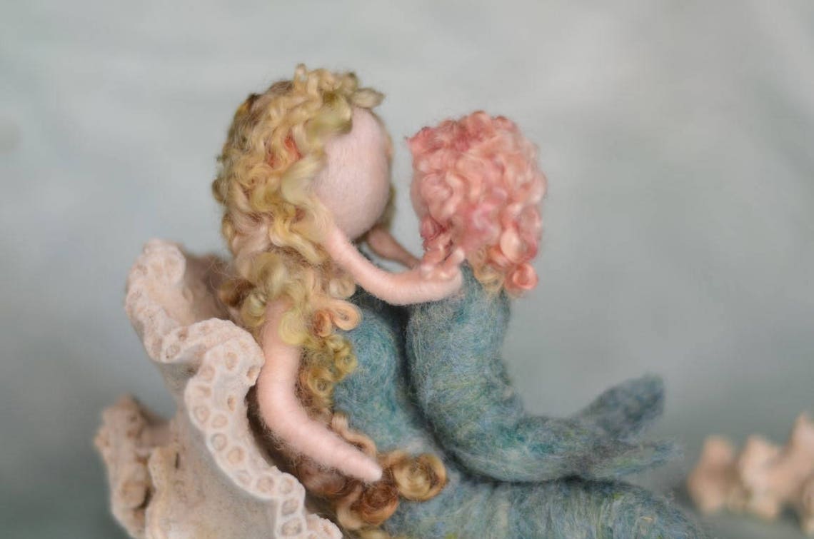DIY Felt Mermaid Needle Felted Mermaid Needle Felting Etsy