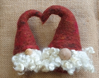 Gnomes Needle Felting Kit**Amazing fibres & booklet ** Christmas Gnome ** Tomte ** Nisse ** Beginners craft kit