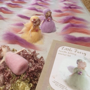 DIY Little Fairy kit Choice of 4 colours Complete Beginners needle felting craft kit full colour photo instructions image 8