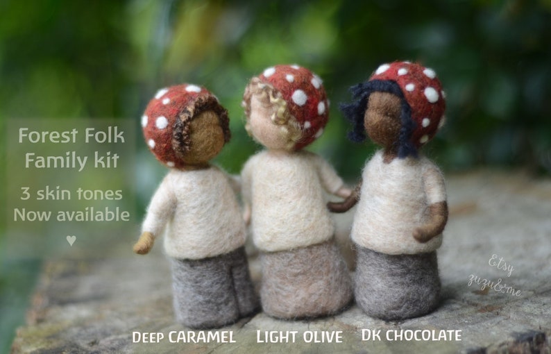 DIY Little Fairy kit Choice of 4 colours Complete Beginners needle felting craft kit full colour photo instructions image 10