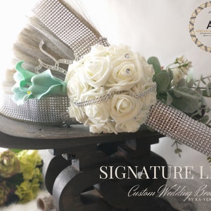The SIGNATURE LILY™ 36&quot; Wedding Jumping Broom for your Jumping the Broom Ceremony. Fully Customizable