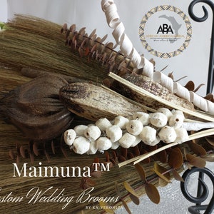 Rustic Wedding Jumping Broom: Cowrie Shells, Floral Design