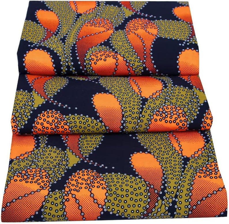 Fabric selection for CULTURED KENTE™   Wedding Jumping Broom by African American Bridal | for Jumping the Broom Ceremony | Black and orange shown, Several Ethnic Fabics available Blue & Gold Wedding Broom 🧹