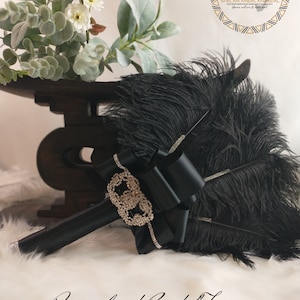 Personalized Wedding Feather Fans| Fully Customizable | Several Colors Available