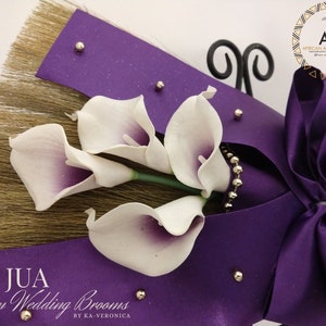 The JUA™ 36&quot; Bouquet Style Wedding Broom | For Jumping the Broom Ceremony| Fully Customizable |Available in Several Colors