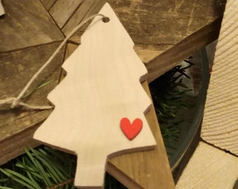 Decorazioni per albero di natale con cuore