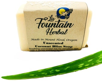 Unscented Coconut Bliss Soap: Natural Vegan Cold Process Soap