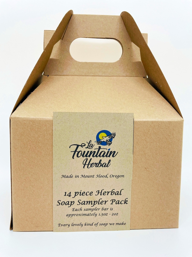 14 Organic Soap Gift Set, Handmade Soap Gift Set, Herbal Soap image 3