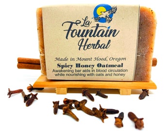 Spicy Honey Oatmeal, Natural Soap, Soap with Oatmeal, Cold Process Soap