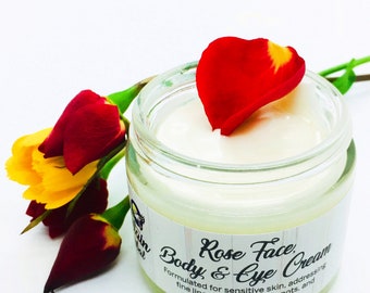 Organic Rose Face Cream: Sensitive Skin, Anti-Aging