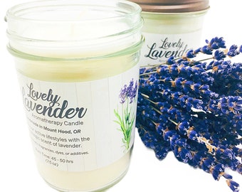 Lovely Lavender Handmade Soy Candle, Organic Candles, Natural Candles