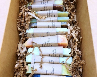 Organic Soap Gift Sample Collection: 14 Handmade Soap Bars
