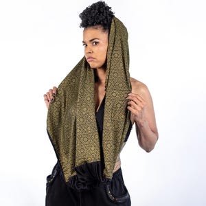 Infinobi unisex multi-use wrap, Eco- material headwrap, dust mask, shawl, infinity scarf, burning man, festival wear, burner wear, one size