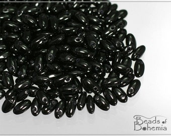 10 g Jet Czech RIZO Beads 6x2,5 mm (7213)