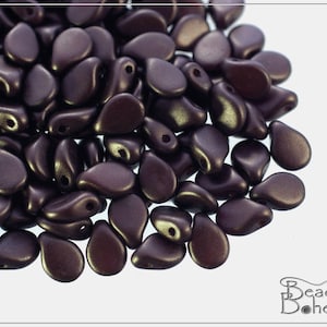 60 pcs Pastel Dark Brown Czech Preciosa PIP Beads 5x7 mm (9454)