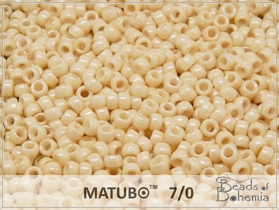 10grams MATUBO 8//0 Czech Seed Beads White Luster