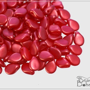 60 pcs Pastel Dark Coral Czech Preciosa PIP Beads 5x7 mm (9455)