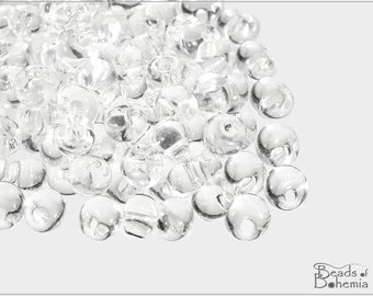 20 g Czech Drop Preciosa seed beads size 2/0, Crystal (1187)