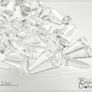 10 pcs Crystal Czech Glass Spike Beads 13x5mm (6799)