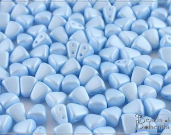 60 pcs Powdery Blue Nib-Bit Beads 5x6 mm, (11037)