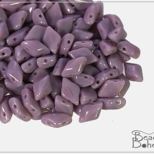 60 pcs Opaque Lavender GemDuo Beads 5x8 mm, (11325)
