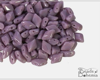 60 pcs Opaque Lavender GemDuo Beads 5x8 mm, (11325)