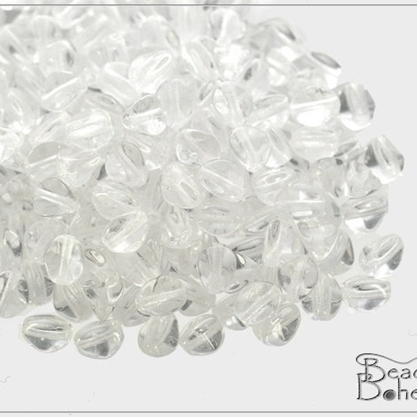 50 pcs Crystal Czech Glass Pinch Beads 5x3,5 mm (8551)